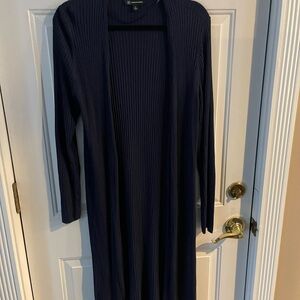 INC International Concepts Dark Blue Knit Long Cardigan